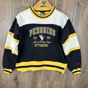 NHL Pittsburgh Penguins Vintage 90s Pro Player Sweatshirt Youth Size 14/16